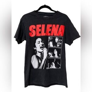 Vintage Selena‎ official merchandise t-shirt distressed black size small